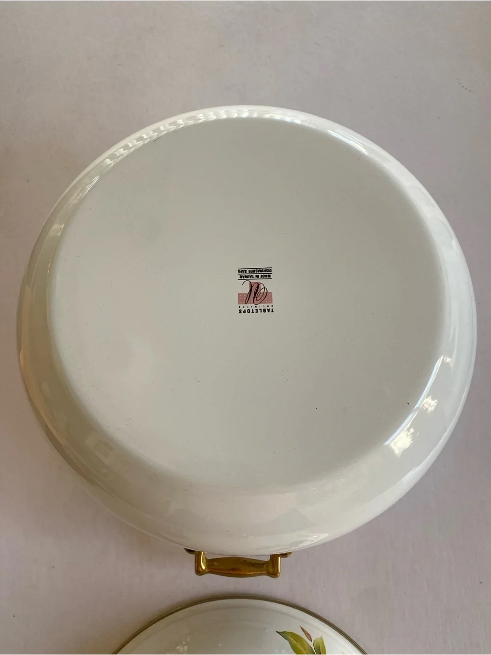 Tabletops Unlimited Large (8 qts) Vitroceramic Dutch Oven with Brass Handles